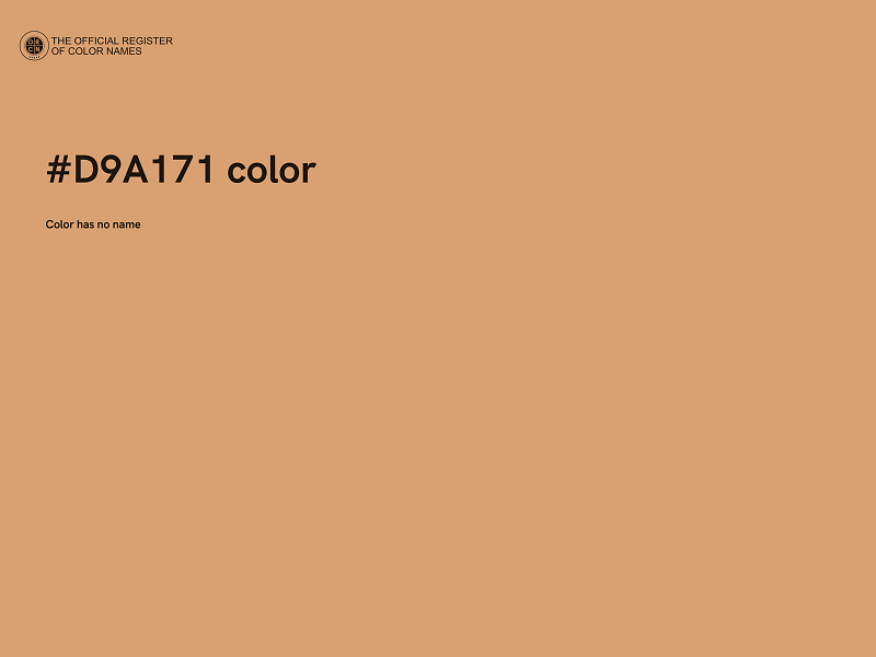 #D9A171 color image