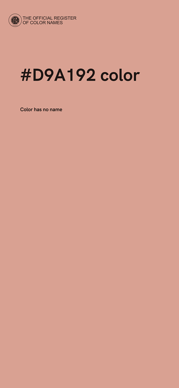 #D9A192 color image