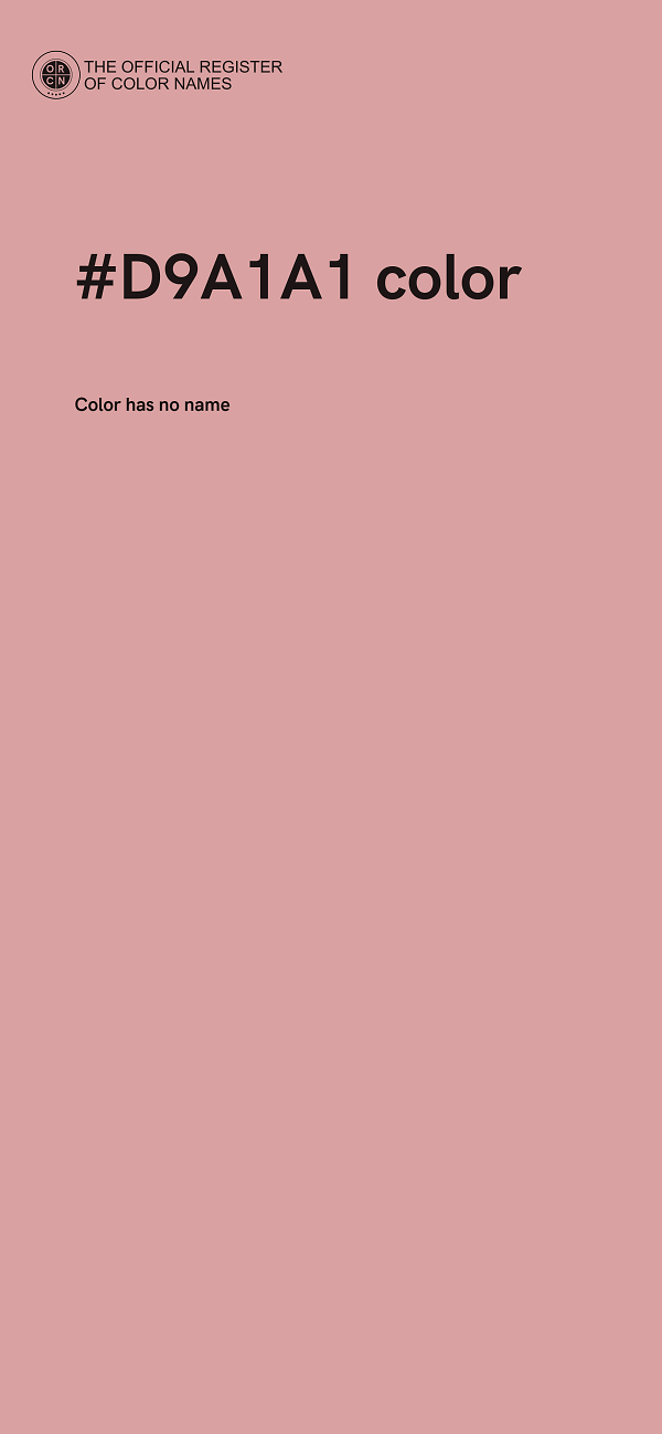 #D9A1A1 color image