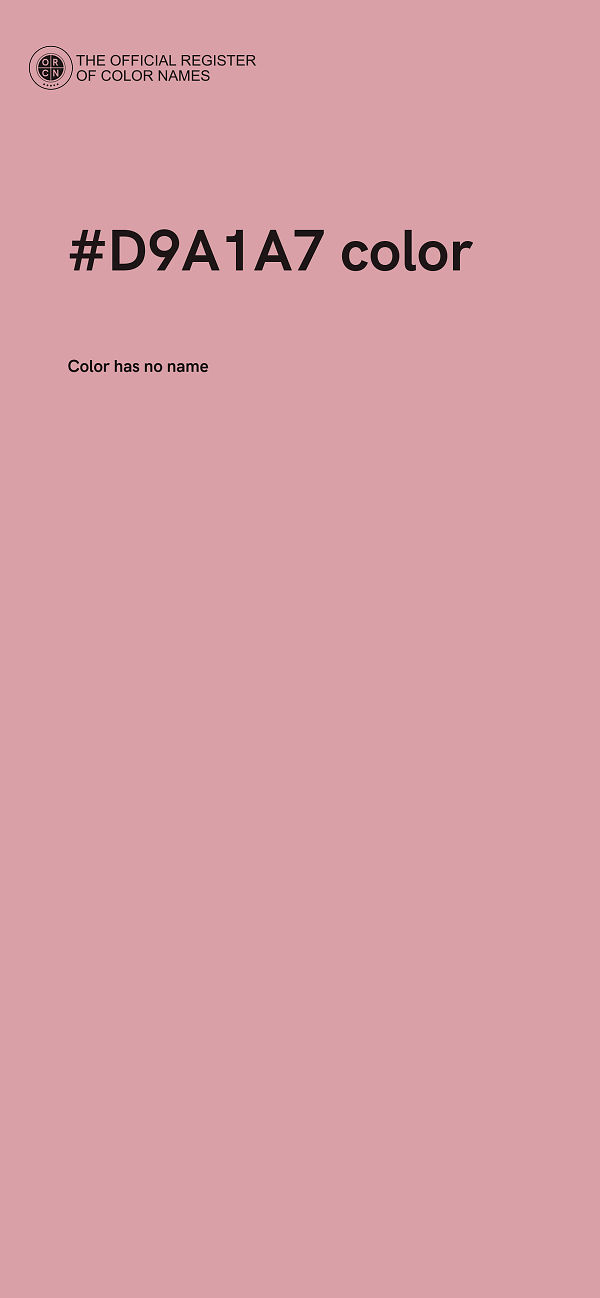 #D9A1A7 color image