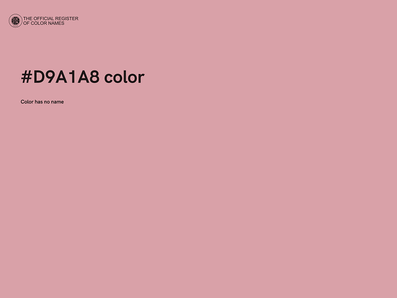 #D9A1A8 color image