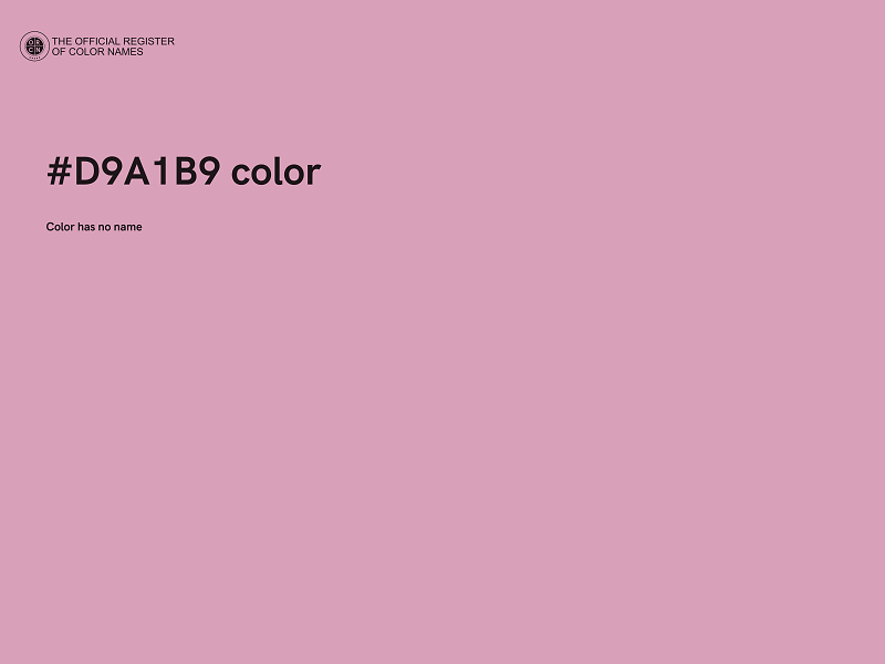#D9A1B9 color image