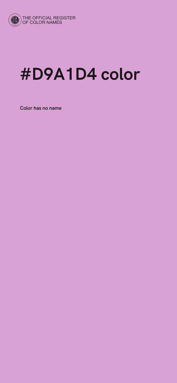 #D9A1D4 color image