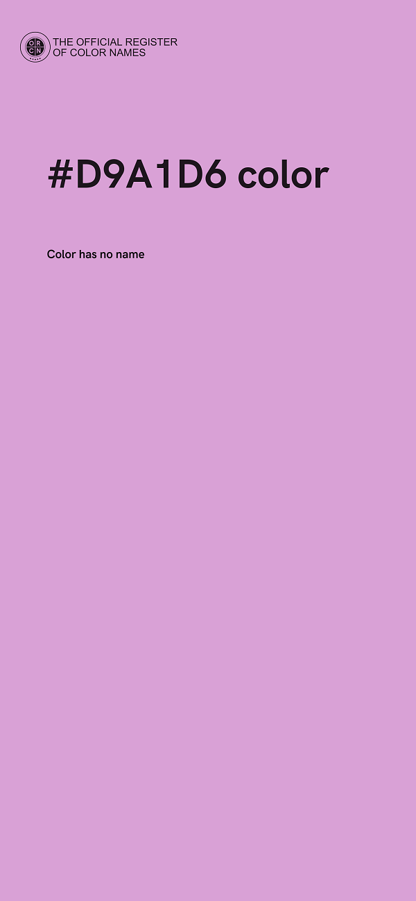 #D9A1D6 color image