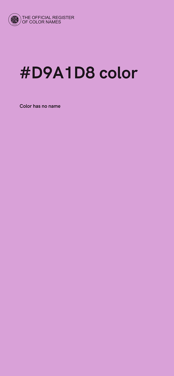 #D9A1D8 color image