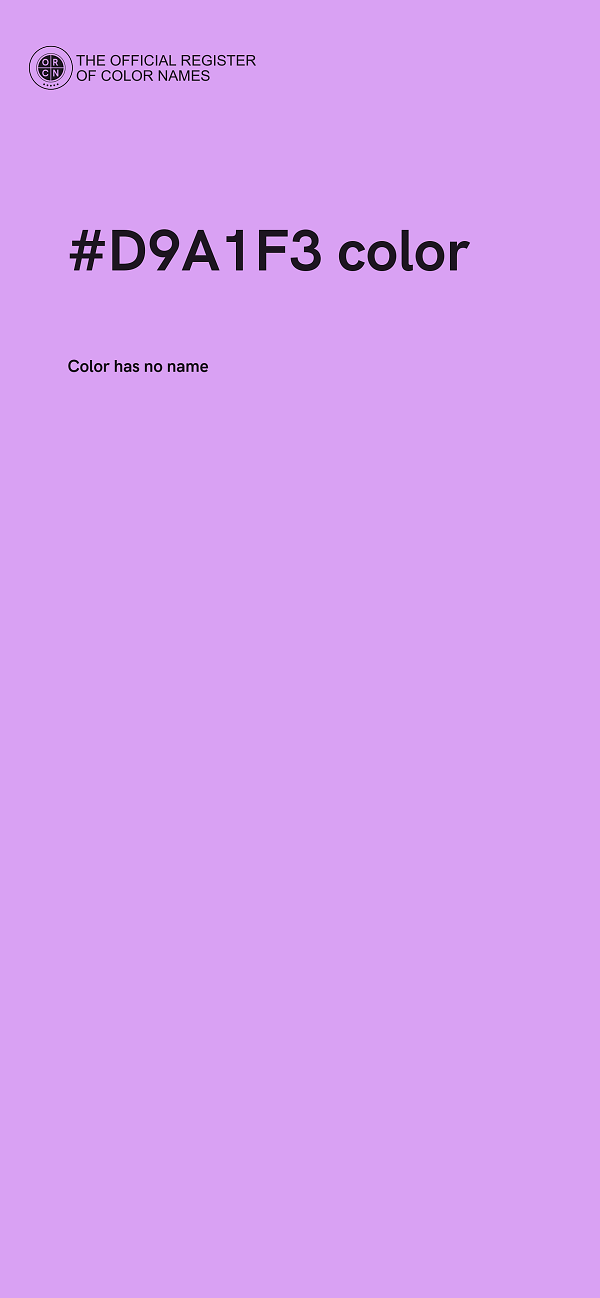 #D9A1F3 color image