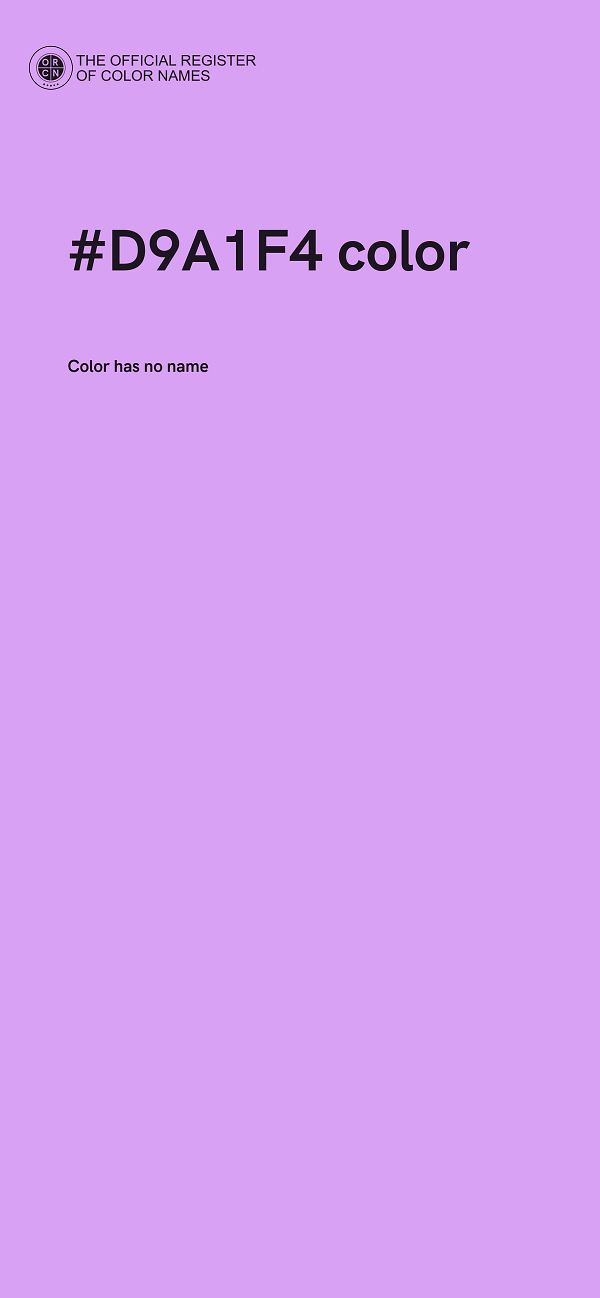 #D9A1F4 color image