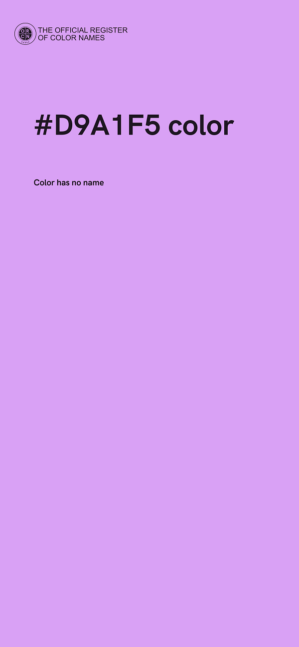 #D9A1F5 color image