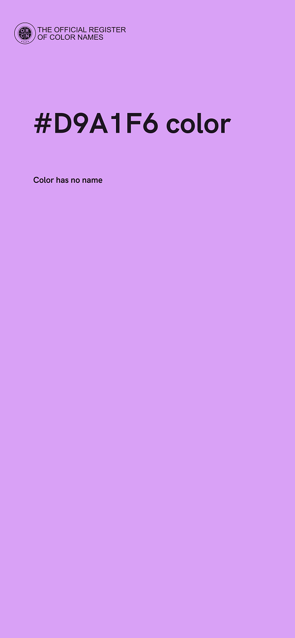 #D9A1F6 color image