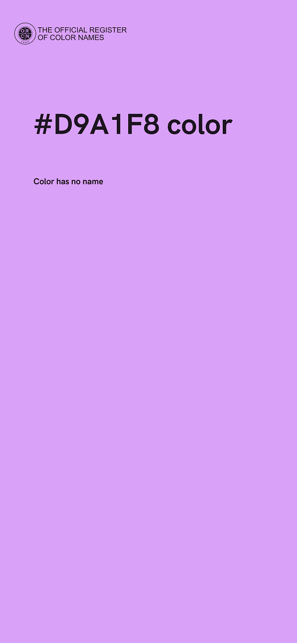 #D9A1F8 color image