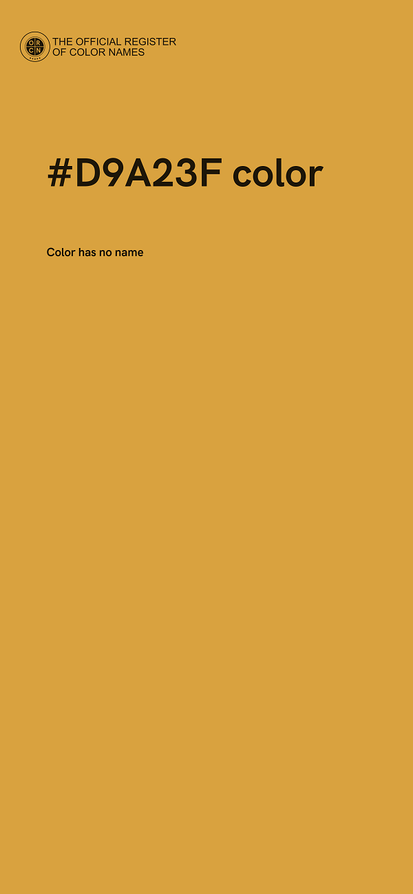 #D9A23F color image