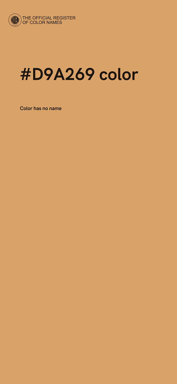 #D9A269 color image