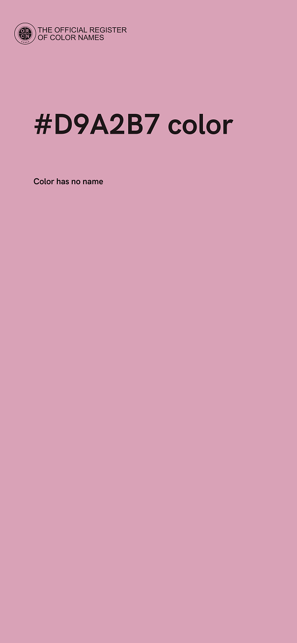 #D9A2B7 color image