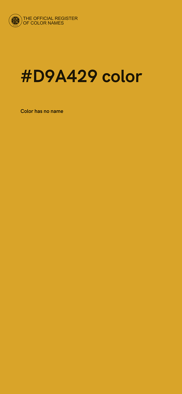 #D9A429 color image