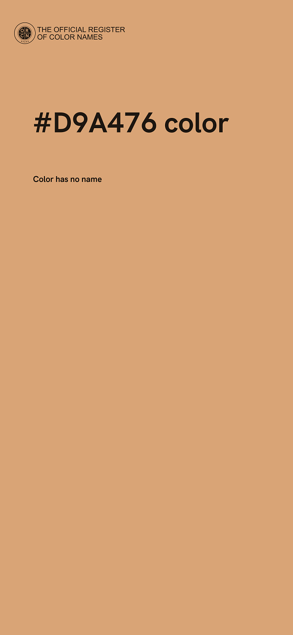 #D9A476 color image