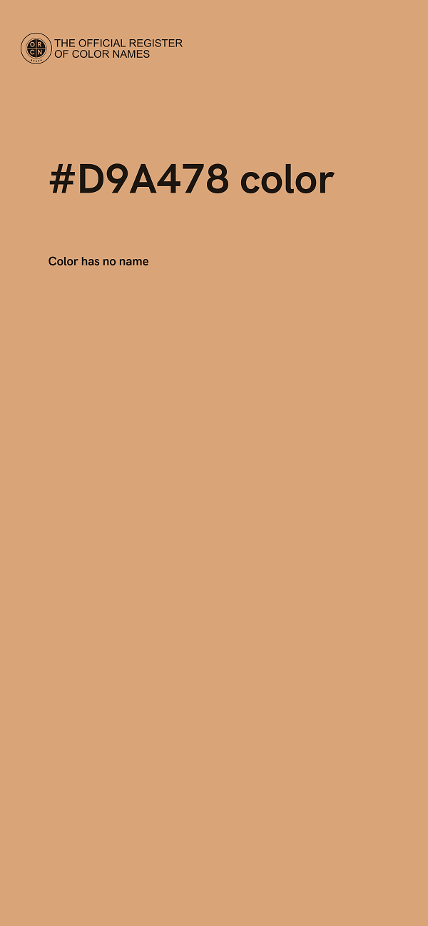 #D9A478 color image
