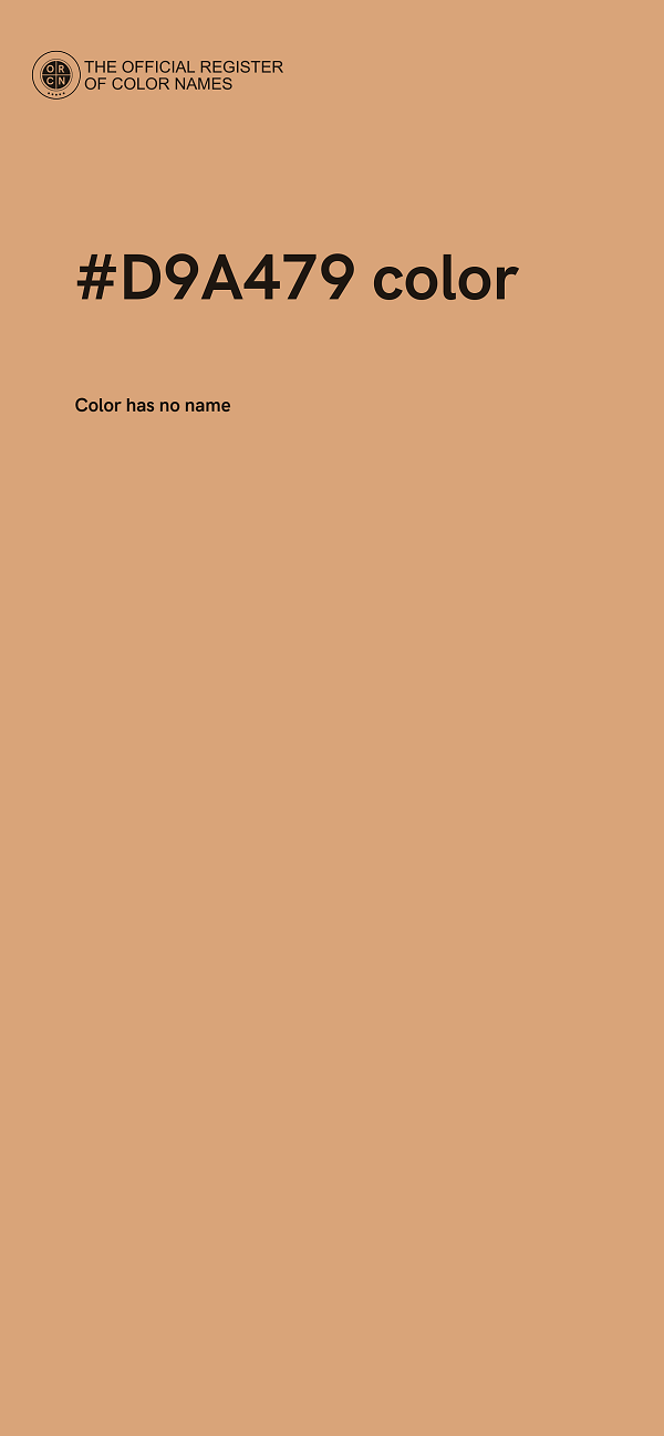 #D9A479 color image