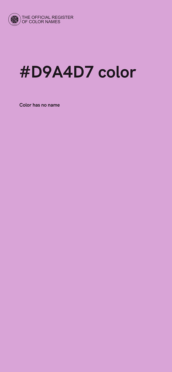 #D9A4D7 color image