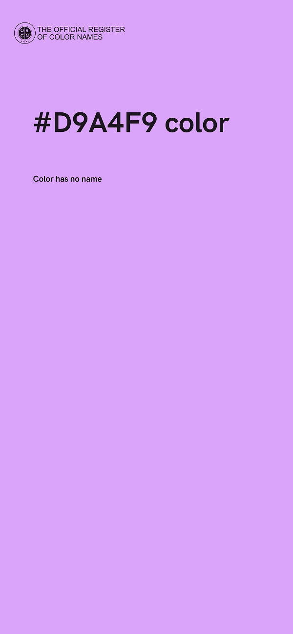 #D9A4F9 color image