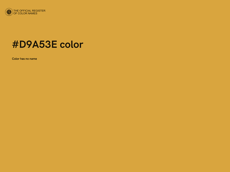 #D9A53E color image