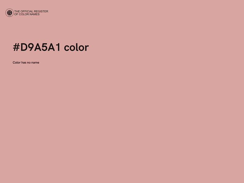 #D9A5A1 color image