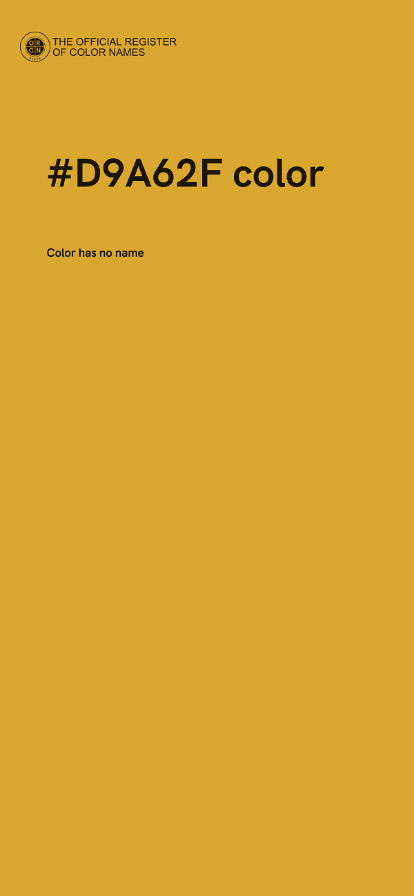 #D9A62F color image