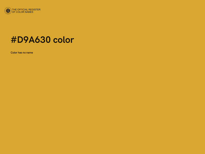 #D9A630 color image