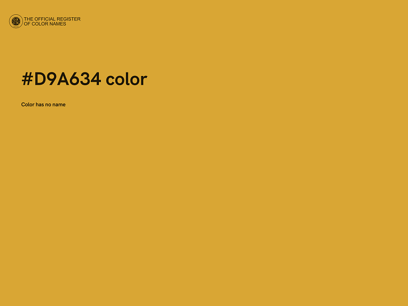 #D9A634 color image