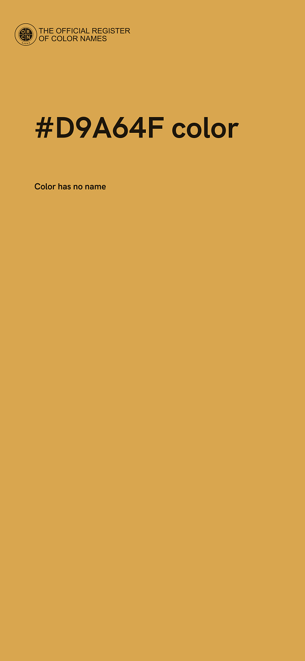 #D9A64F color image