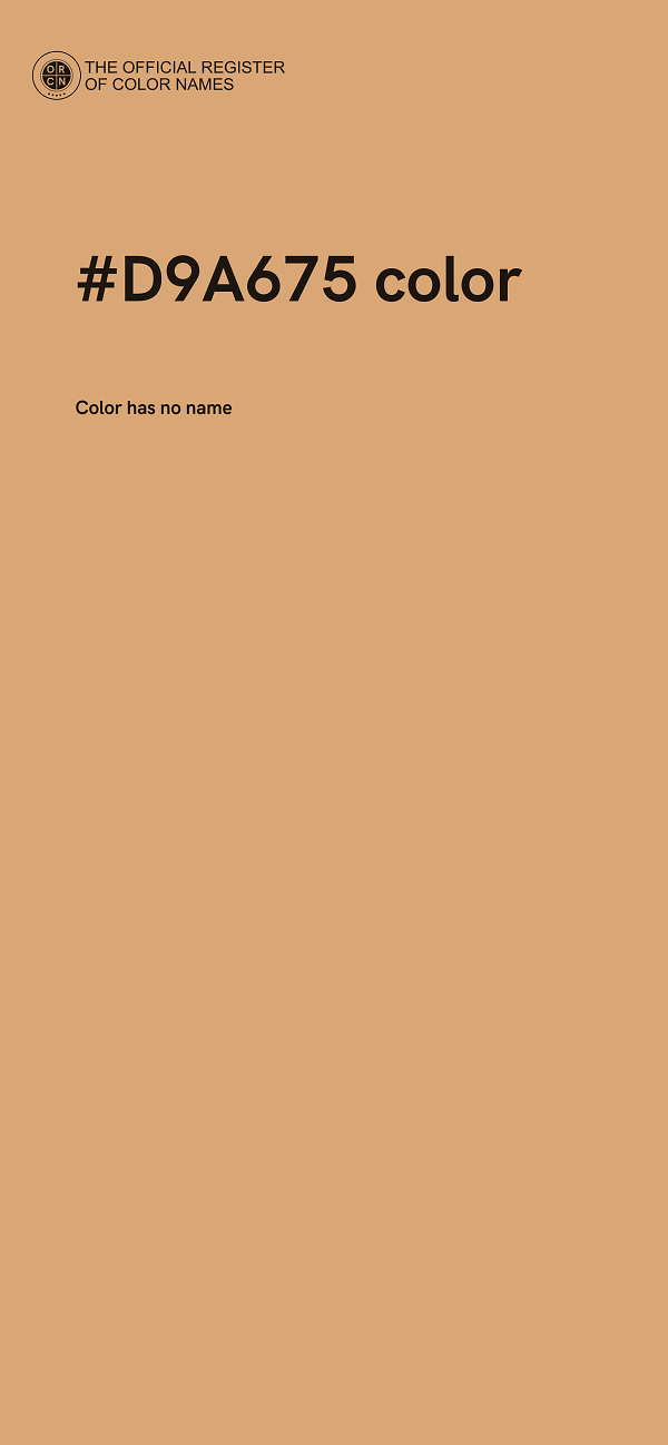 #D9A675 color image