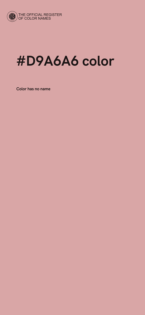 #D9A6A6 color image