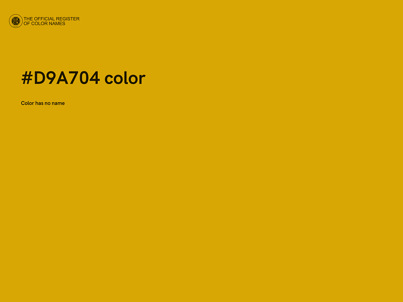 #D9A704 color image