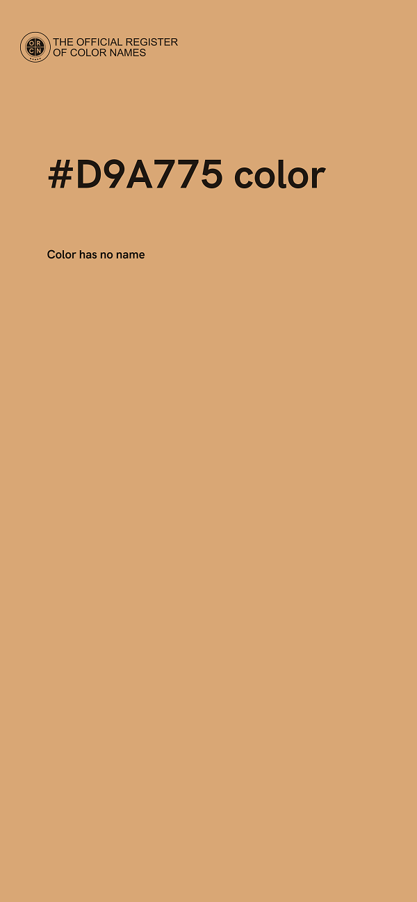 #D9A775 color image