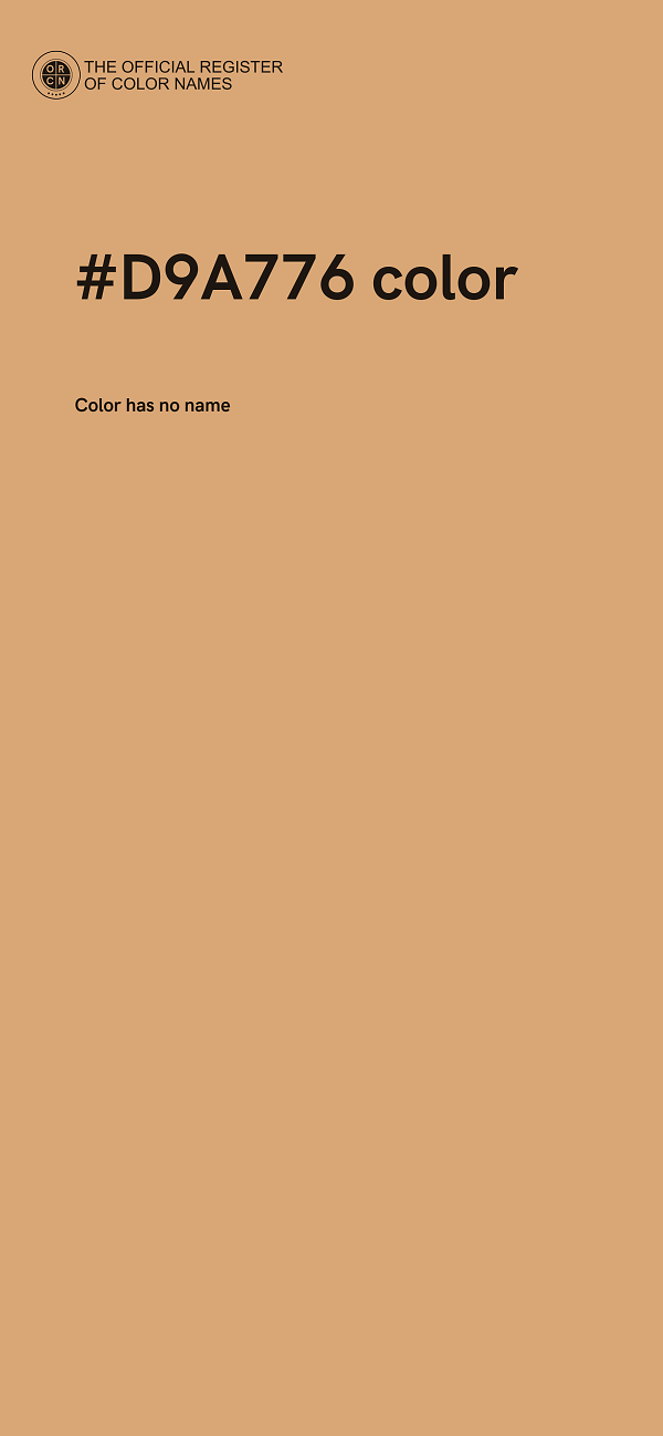 #D9A776 color image