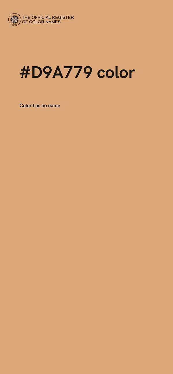 #D9A779 color image
