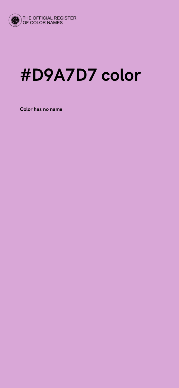 #D9A7D7 color image