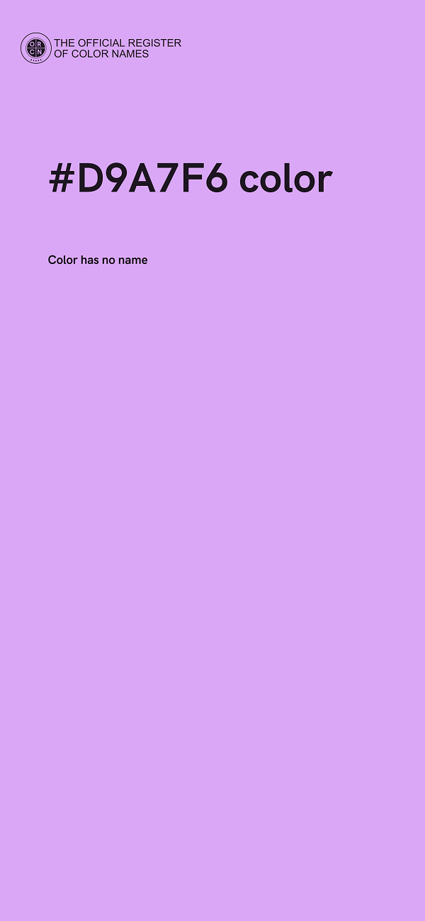 #D9A7F6 color image