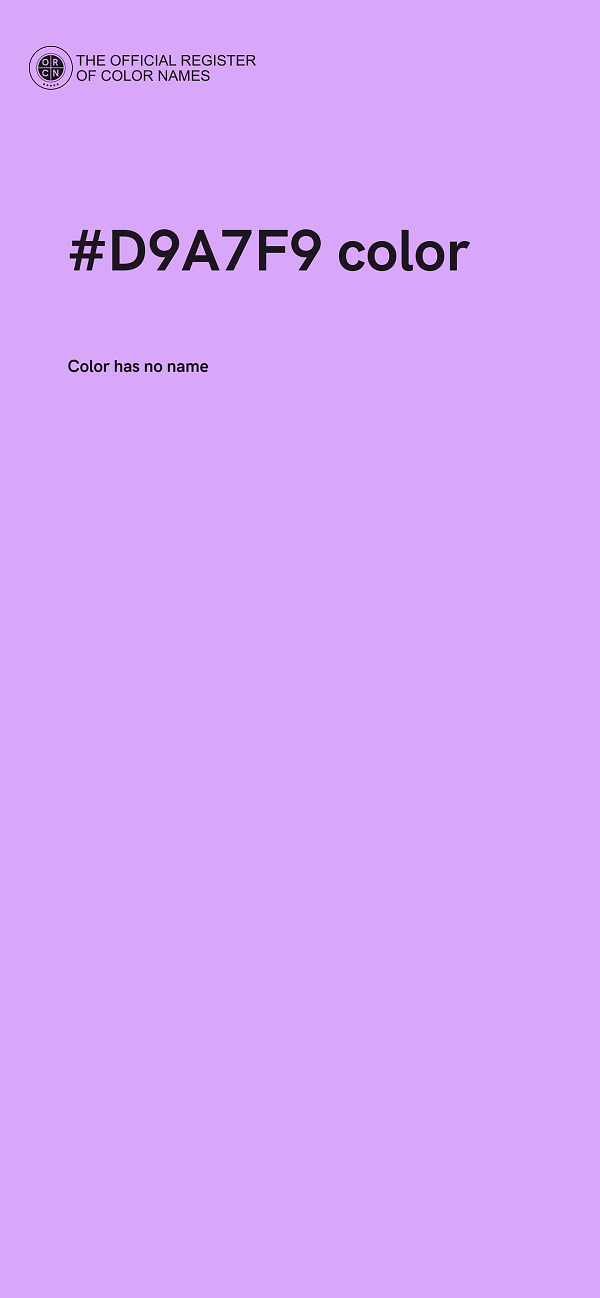 #D9A7F9 color image