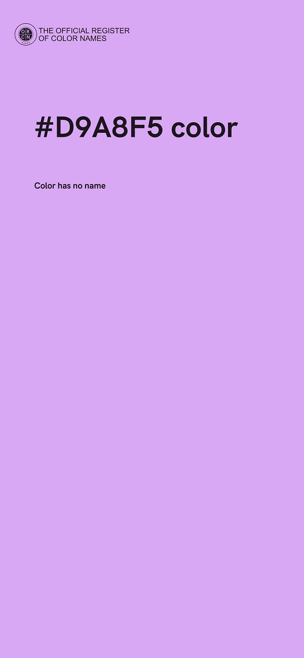 #D9A8F5 color image