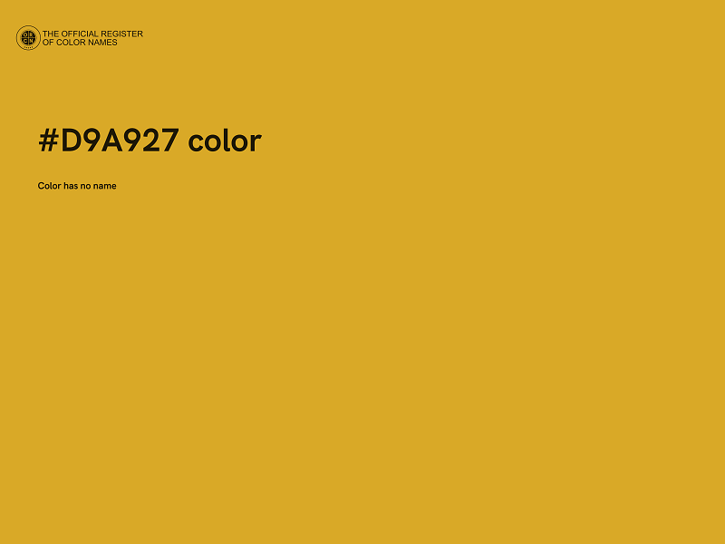 #D9A927 color image