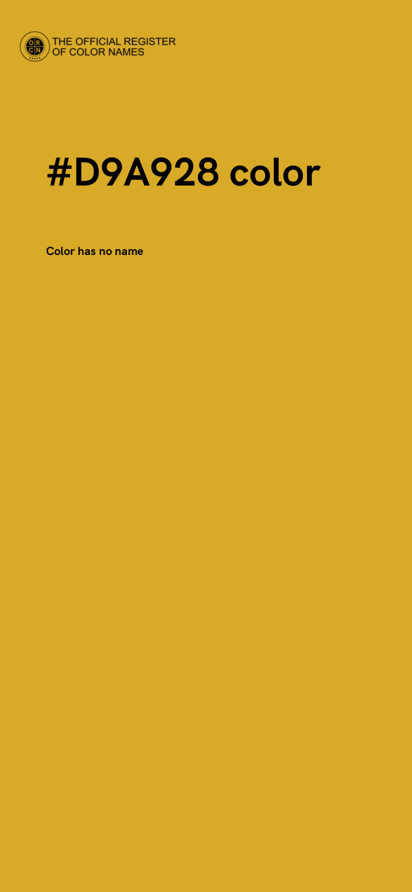 #D9A928 color image