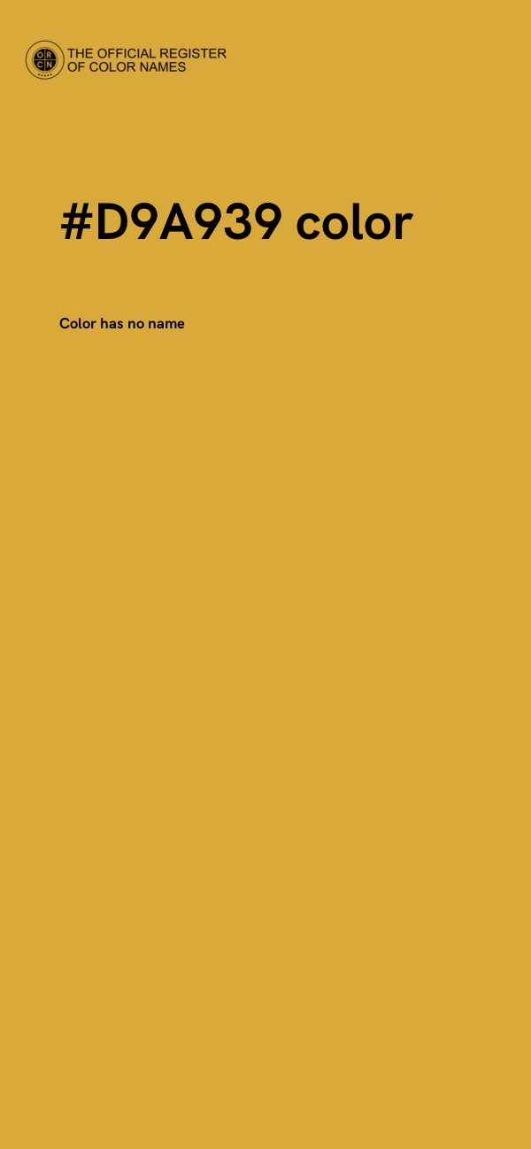 #D9A939 color image