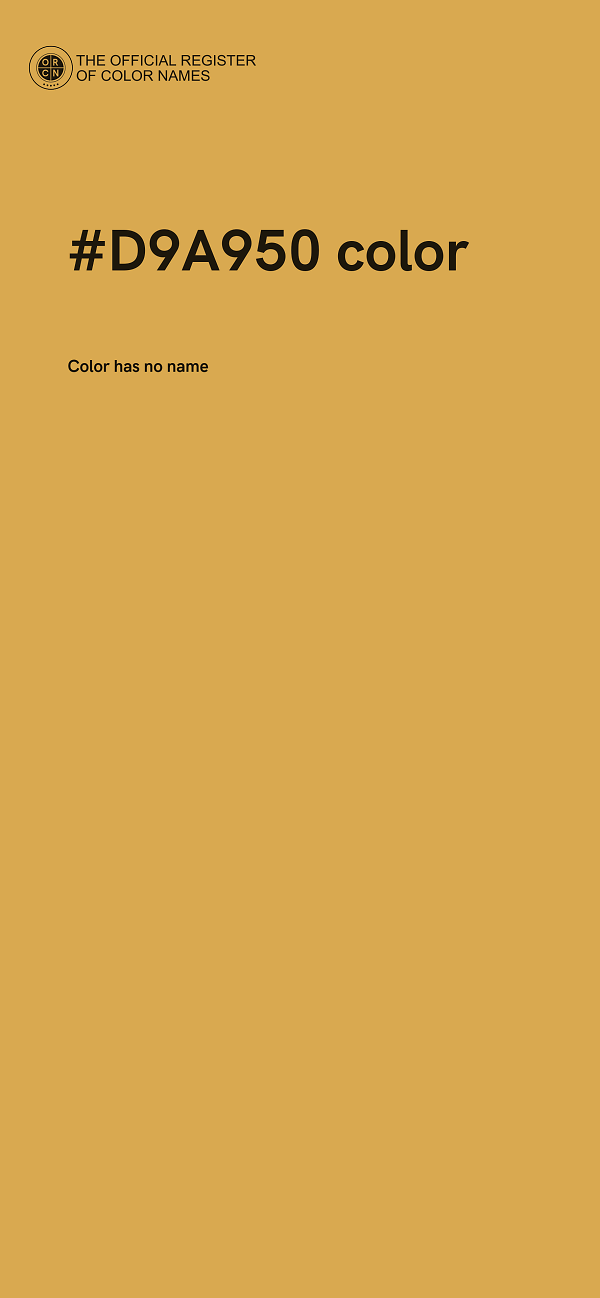 #D9A950 color image