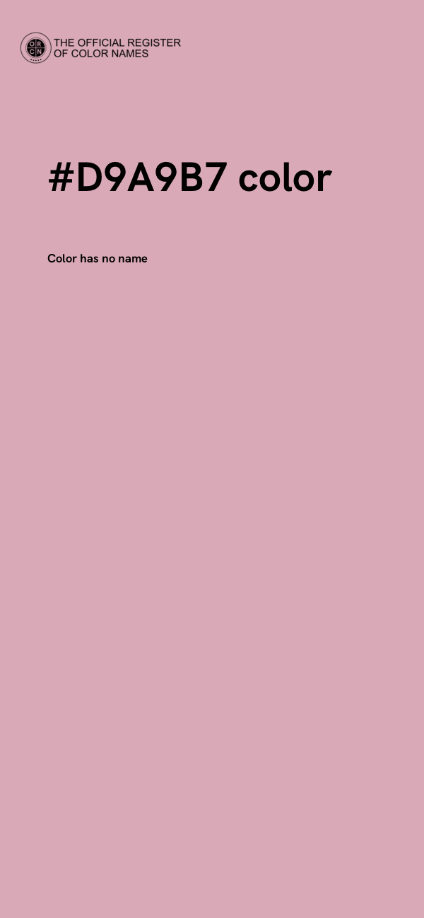#D9A9B7 color image