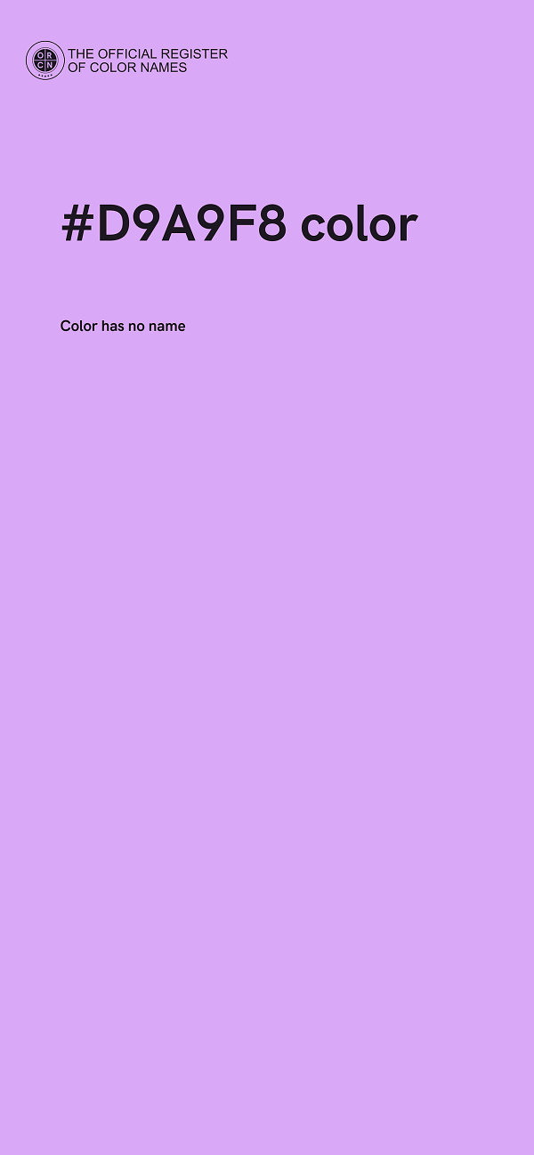 #D9A9F8 color image