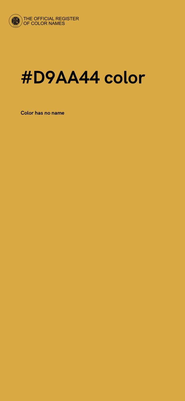 #D9AA44 color image