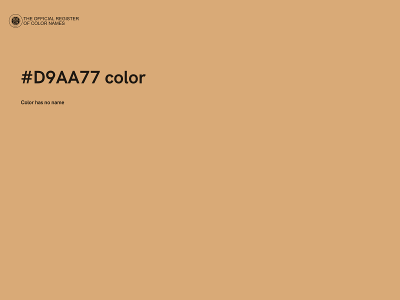 #D9AA77 color image