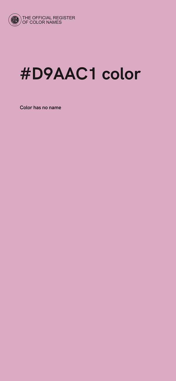 #D9AAC1 color image