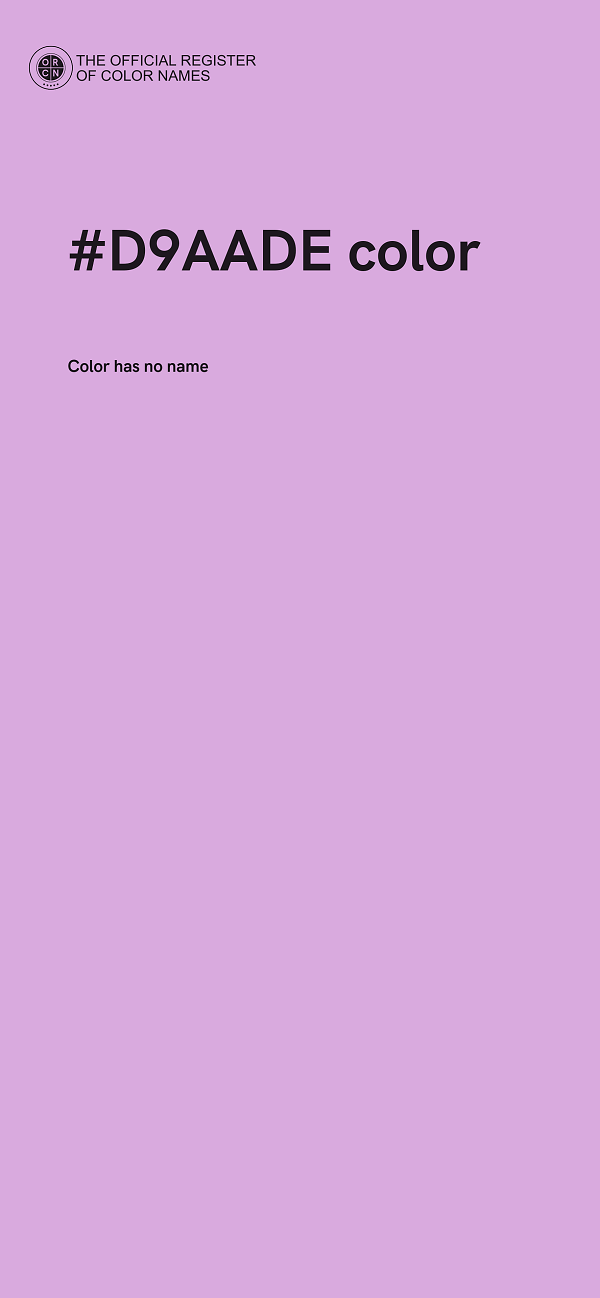 #D9AADE color image