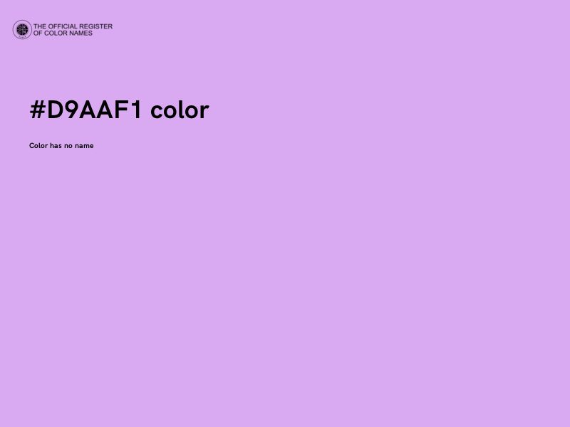 #D9AAF1 color image